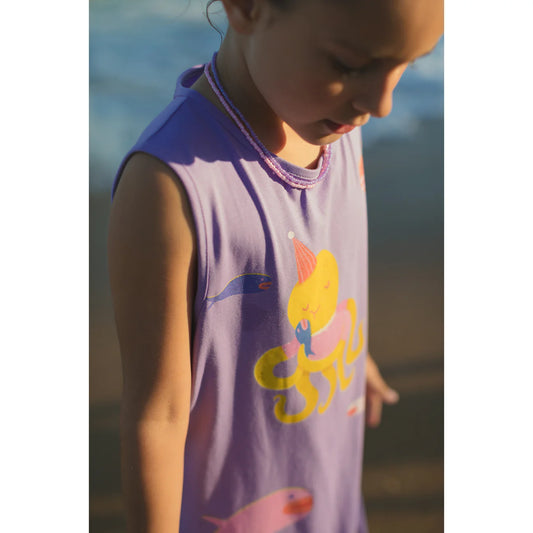 Cotton Fringe Dress | Purple Friends