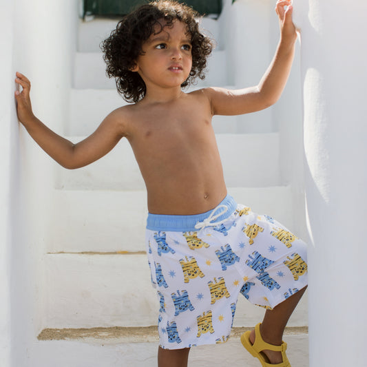 Light blue Arabian Leopard Rashgaurd + Shorts