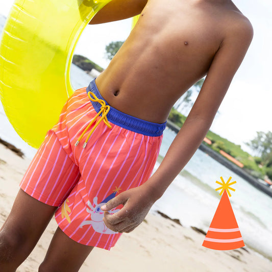 Magic Dragon Swim Shorts | Redish Orange