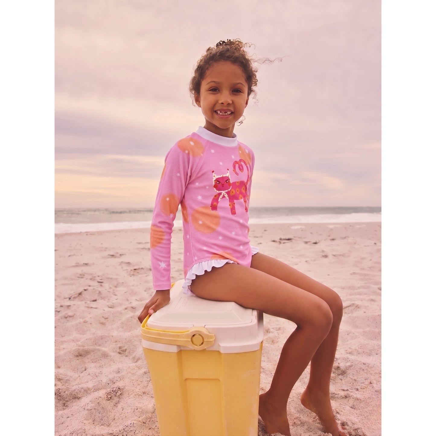 Ruffle Cool Kitty Swimsuit | Dusty Purple