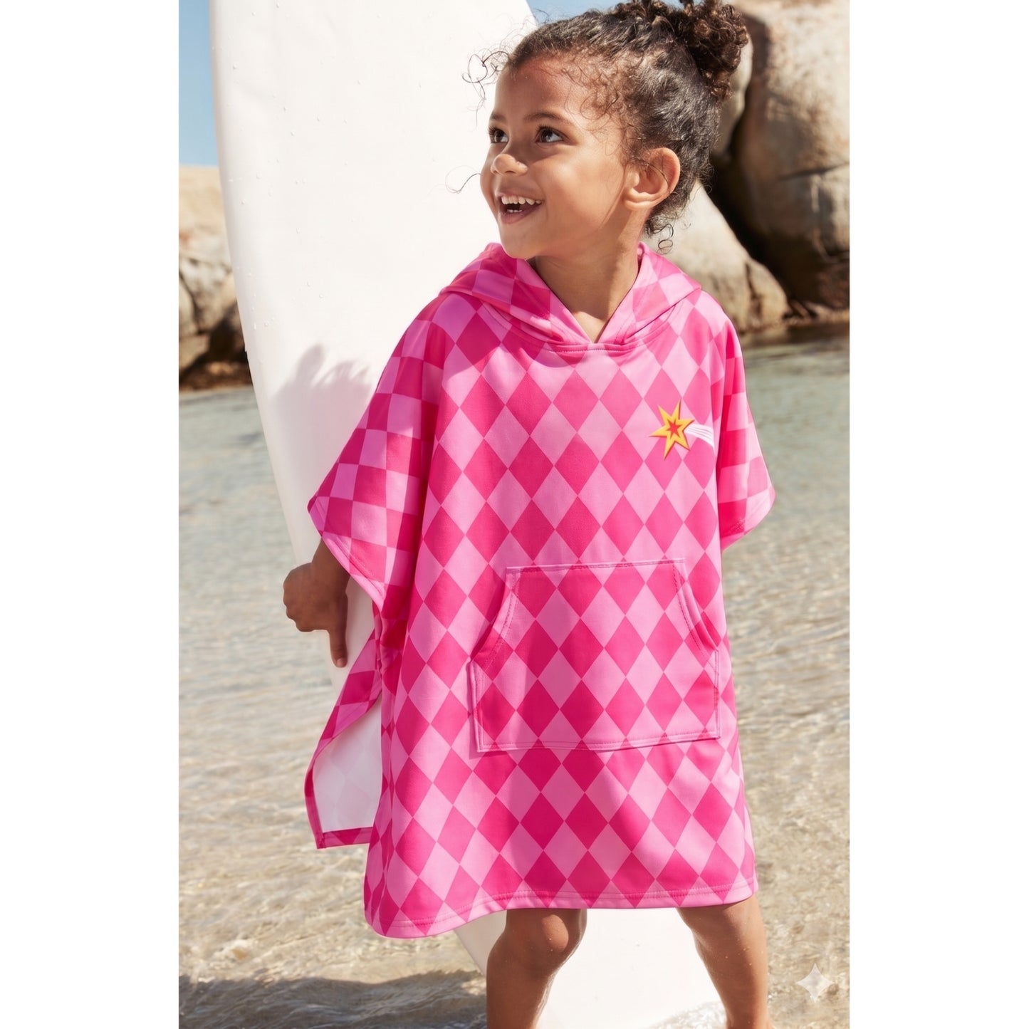 Fire Vibe Pink Kitty Poncho (Microfiber)