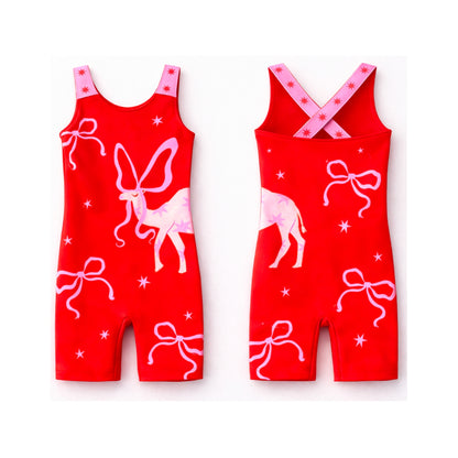 Vibrant Red Camel Swimsuit