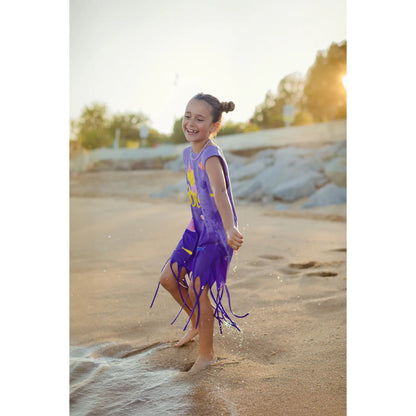 Cotton Fringe Dress | Purple Friends