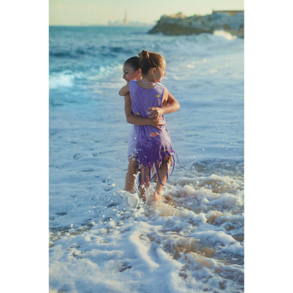 Cotton Fringe Dress | Purple Friends