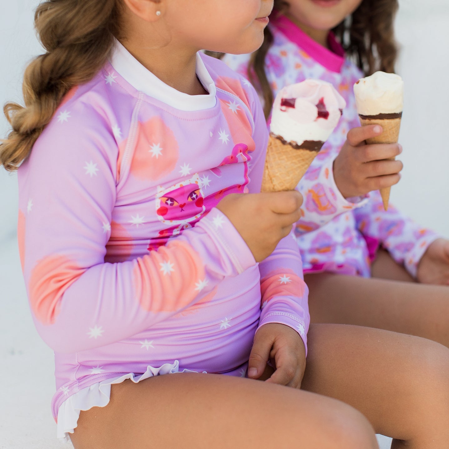 Ruffle Cool Kitty Swimsuit | Dusty Purple