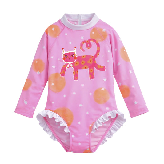 Ruffle Cool Kitty Swimsuit | Dusty Purple