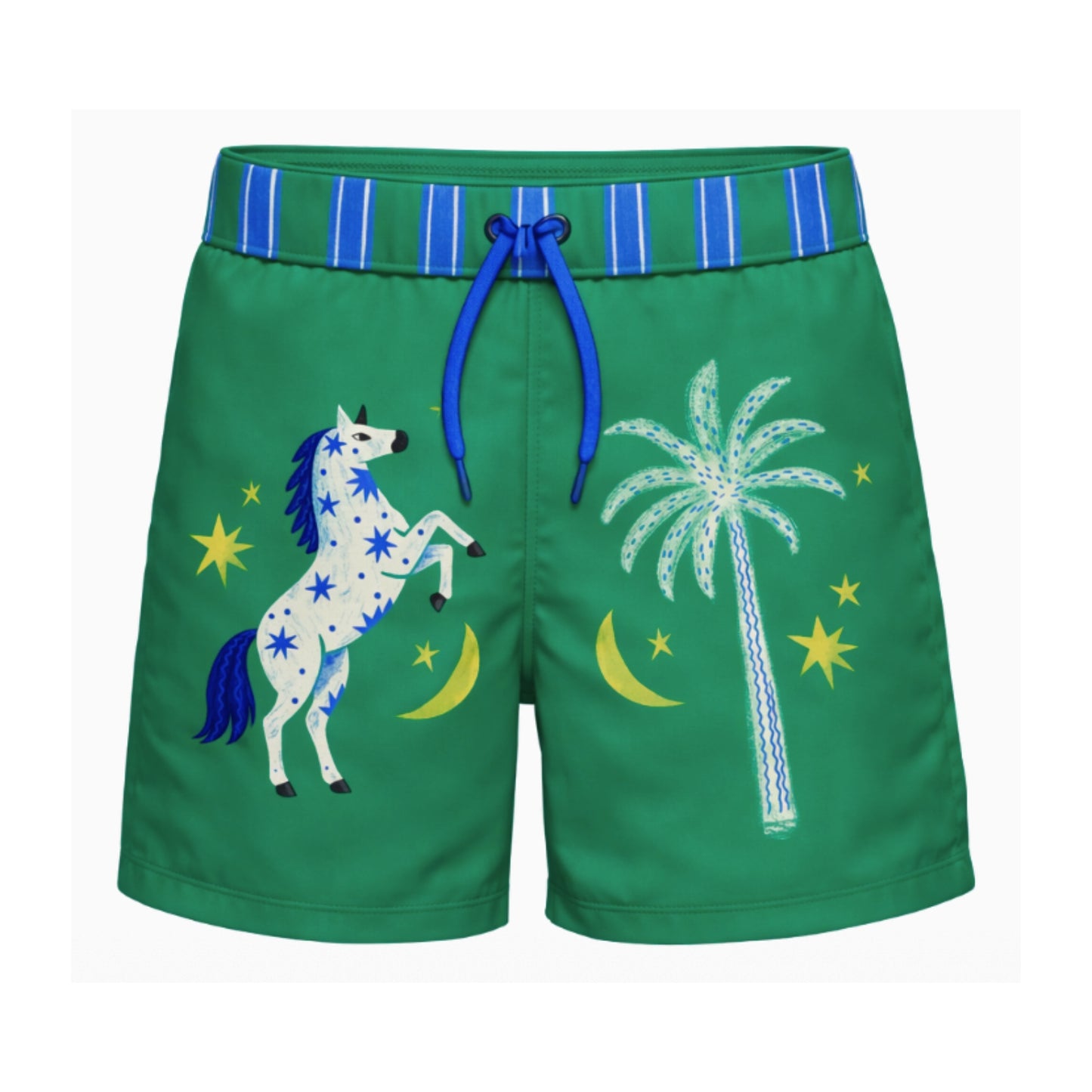 Arabian Horse Green Swimshorts