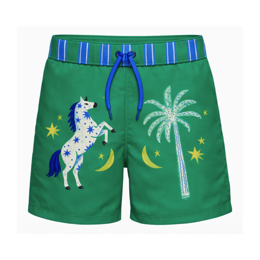 Arabian Horse Green Swimshorts