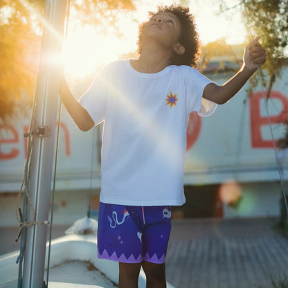 Party Creatures Swim Shorts | Purple Blue