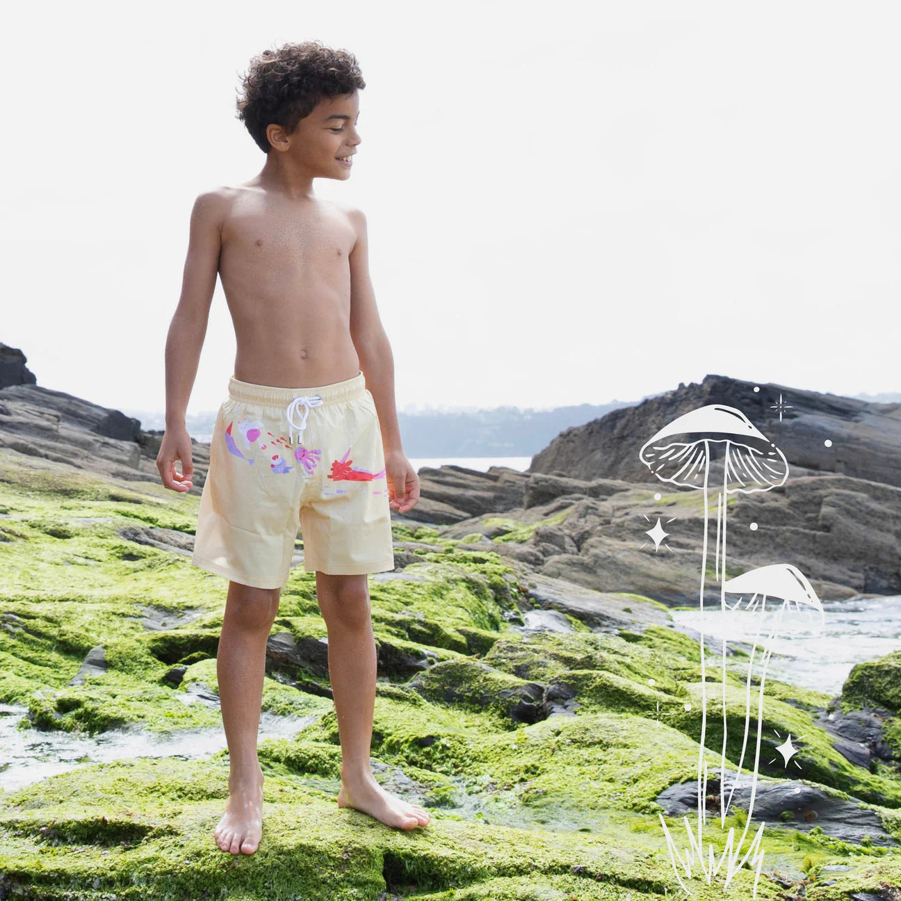 Magic Creatures Swim Shorts | Yellow