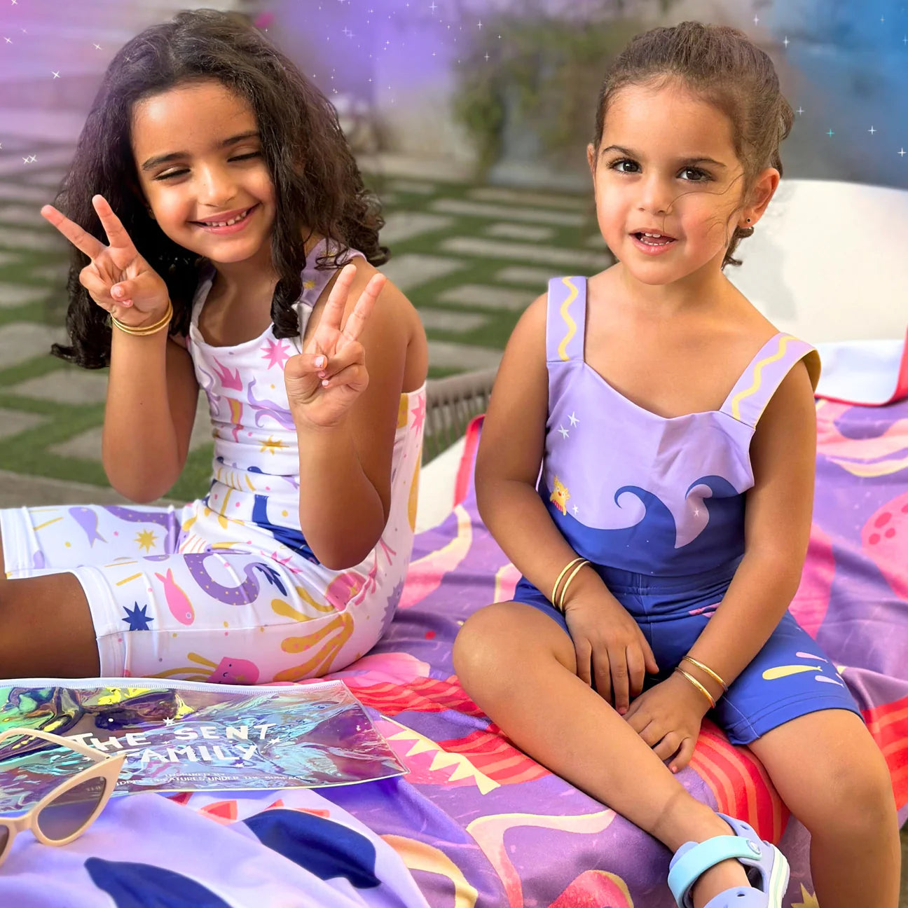 Tankini Swimsuit | Under The Waves Purple Blue