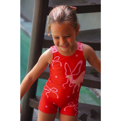 Vibrant Red Camel Swimsuit
